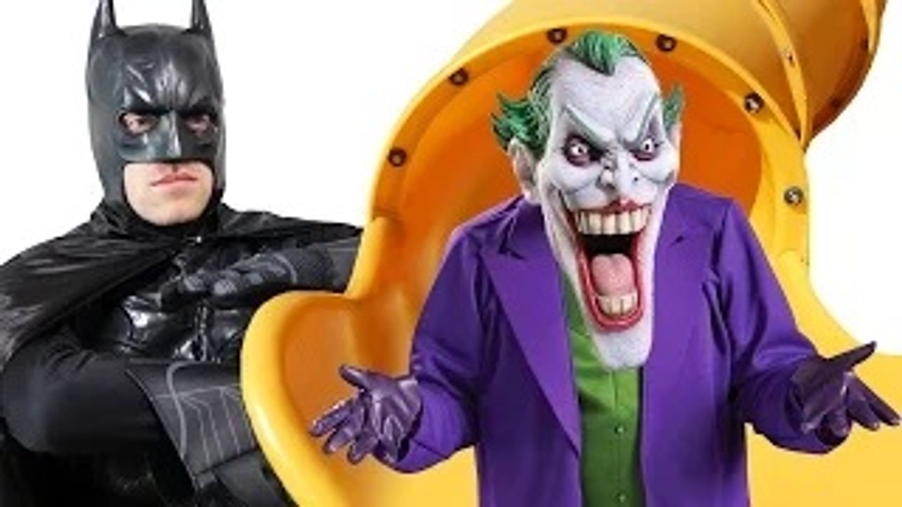 Ultimate SUPERHERO Playground Chase w_ BATMAN vs JOKER _ Fun Super Hero Videos with DCTC _