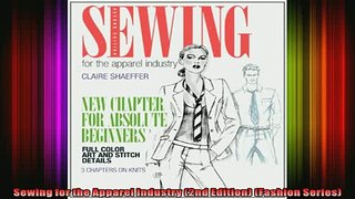READ Ebooks FREE  Sewing for the Apparel Industry 2nd Edition Fashion Series Full Ebook Online Free