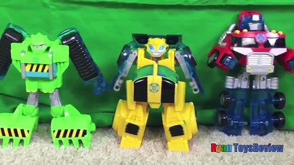 GIANT EGG SURPRISE OPENING TRANSFORMER Optimus Prime Batman Imaginext Robot Ryan ToysReview