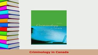 Download  Criminology in Canada  Read Online