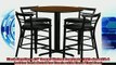 special produk Flash Furniture 24 Round Walnut Laminate Table Set with 4 Ladder Back Metal Bar Stools