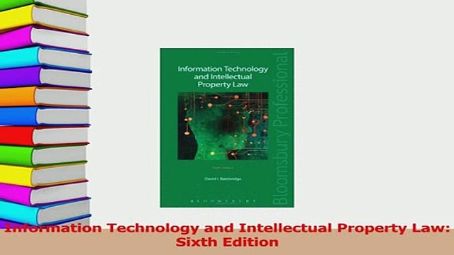PDF Information Technology and Intellectual Property Law Sixth Edition Read Full Ebook