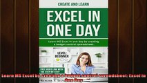 EBOOK ONLINE  Learn MS Excel by creating a budget control spreadsheet Excel in One Day READ ONLINE