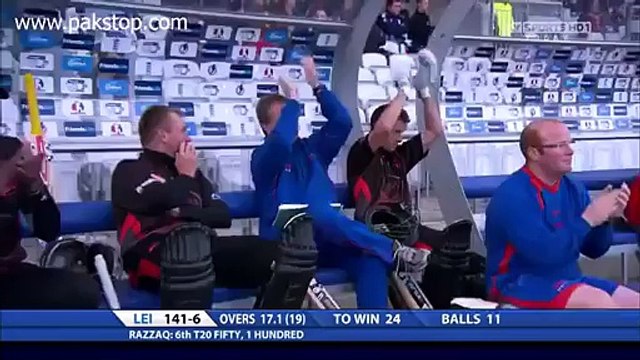 abdul razzaq batting vs Leicestershire Match Winning Inning in County Cricket