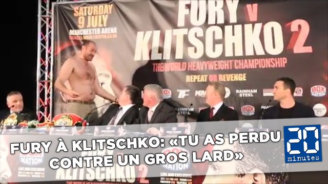 «Honte à toi! Tu as perdu contre un gros lard», lance Fury à Klitschko