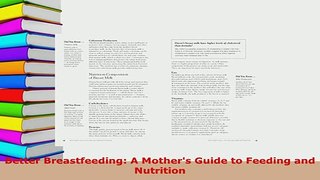 PDF  Better Breastfeeding A Mothers Guide to Feeding and Nutrition Download Full Ebook