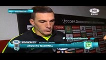 Franco Armani habló tras el 0-0 entre Huracán y Nacional · Copa Libertadores 2016 (octavos, ida)