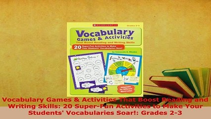 PDF  Vocabulary Games  Activities That Boost Reading and Writing Skills 20 SuperFun Download Online