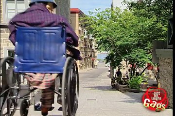 Wheelchair down the hill gag