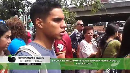 Así está la cola en Bello Monte para firmar la planilla del revocatorio
