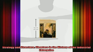 FREE DOWNLOAD  Strategy and Structure Chapters in the History of the Industrial Enterprise  BOOK ONLINE