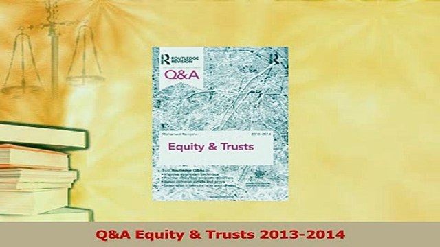 Read QA Equity Trusts 20132014 Ebook Free