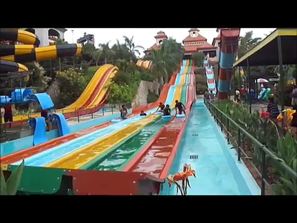 Amazing Water Slides -Wonderla Amusement Park - Bangalore, India  HD