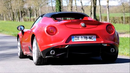 Essai Alfa Romeo 4C Spider - Accélération, échappement Racing !