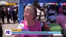 Esto dijo una ciudadana en el lugar de la cola para solicitar el referendo