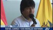 Presidentes Morales y Correa dieron declaración conjunta tras recorrido por zonas afectadas por terremoto