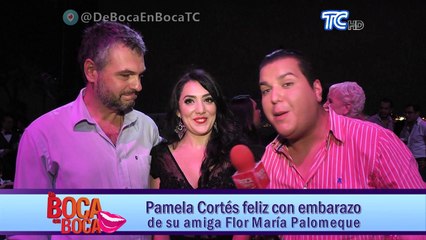 Pamela Cortés feliz con embarazo de su amiga Flor María Palomeque