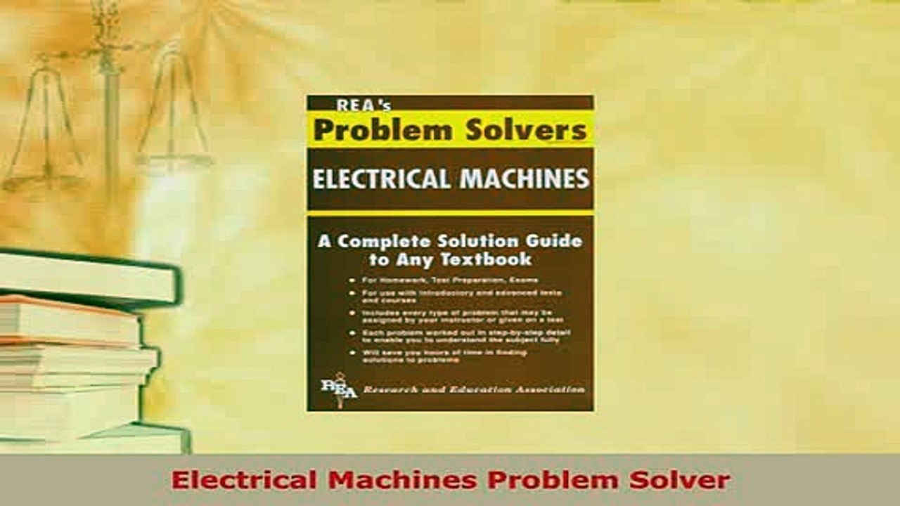 PDF  Electrical Machines Problem Solver Read Online