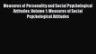 [Read Book] Measures of Personality and Social Psychological Attitudes: Volume 1: Measures