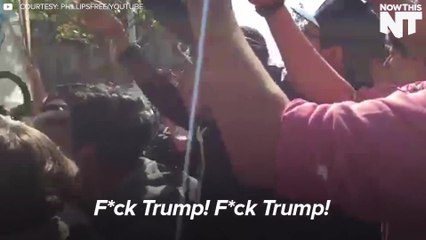 Anti-Trump And Pro-Trump Protesters Clash In Anaheim, CA