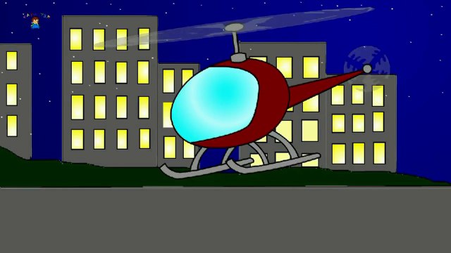 Eğitici çizgi film - Boyama kitabı - Helikopter ve uçak