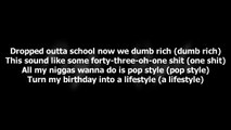 Drake feat. The Throne - Pop Style (Lyrics)