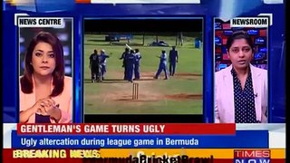 Cricket match turns into wrestling-kickboxing contest; player banned for life