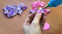 DIY Kanzashi Flower - Tutorial _ Djuce Julia