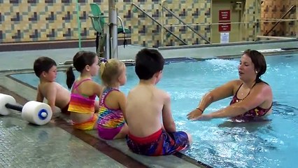 Skylar and Lillys swim lessons at the YMCA, Pike and Polliwog