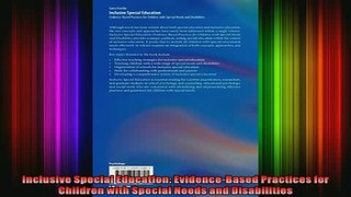 READ book  Inclusive Special Education EvidenceBased Practices for Children with Special Needs and Full EBook