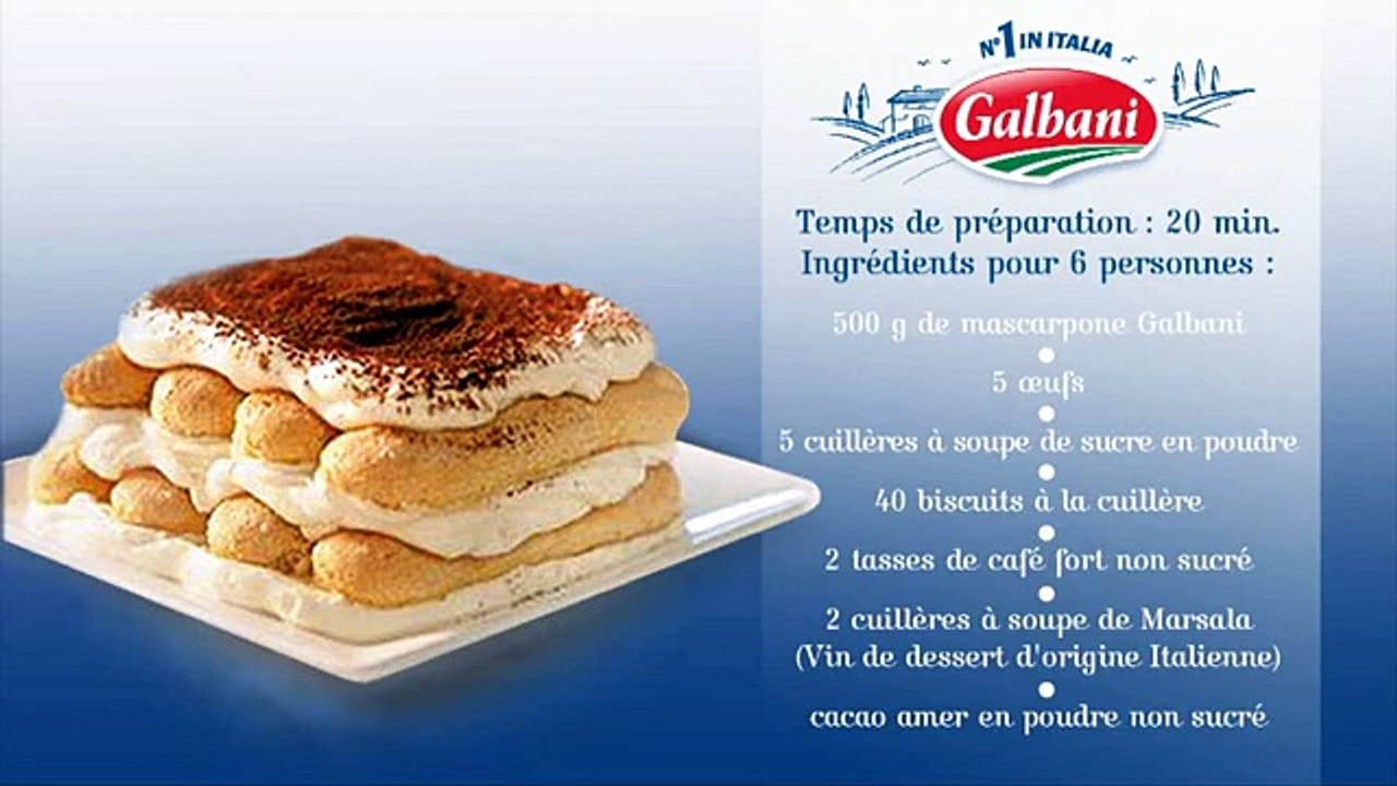 Recette de tiramisu