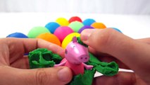 LEARN COLORS for Children w/ Play Doh Surprise Eggs Peppa Pig Batman Cars HULK Toys Playdo