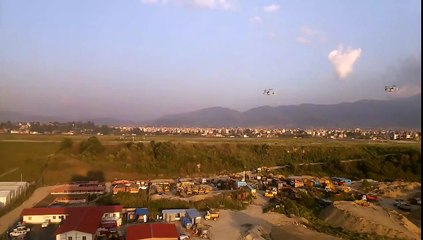 US Military V 22 Osprey Tiltrotor in mission rescue Nepal Earthquake.