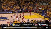Stephen Curry goes nuts after Klay Thompson makes a deep jumper