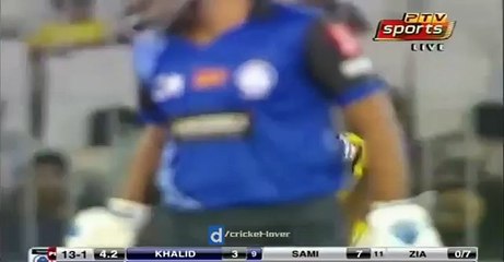 Sami Aslam Funny  Run Out - Pakistan Cup 2016- Match 8 Sindh vs KPK, Full Highlights (1)
