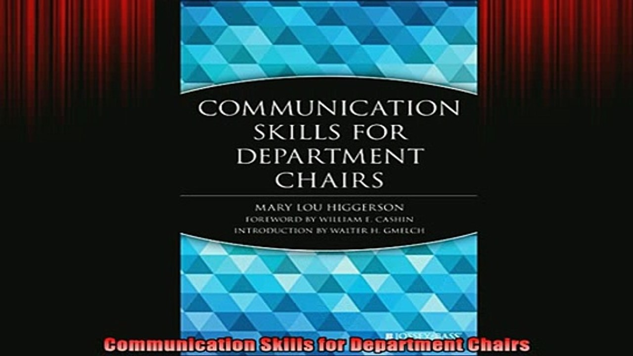 READ book  Communication Skills for Department Chairs Full EBook