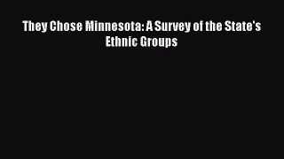 Book They Chose Minnesota: A Survey of the State's Ethnic Groups Read Online