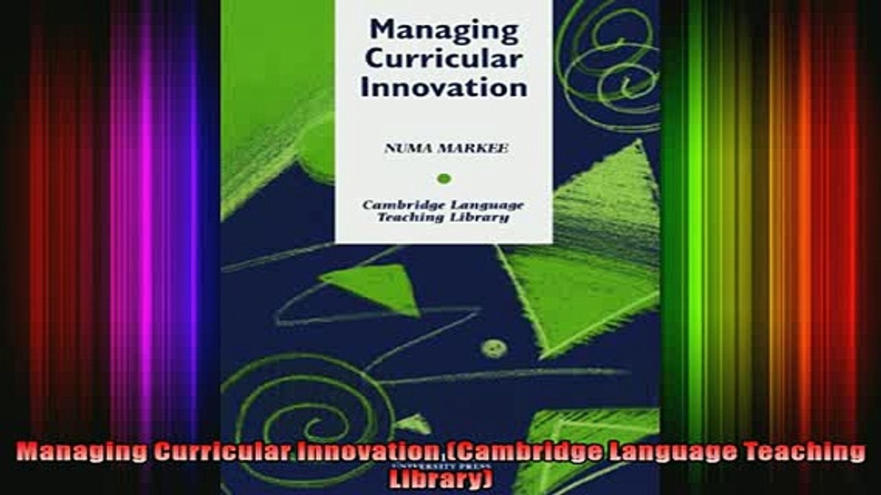 DOWNLOAD FREE Ebooks  Managing Curricular Innovation Cambridge Language Teaching Library Full Ebook Online Free