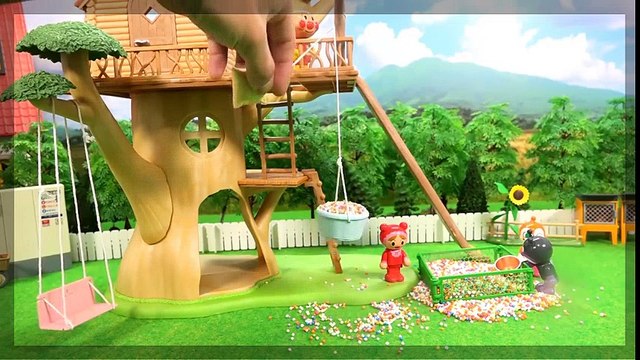 Anpanman juguetes Sylvania de la Casa del Árbol que vamos a jugar / Anpanman Muñecas + la Diversión Sylvanian Families la Casa del Árbol!! | HD