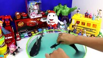 SHARK ATTACK VIDEO ! Kids Toys Playtime with McQueen Cars Color Changers & Hulk Toy! Compilation