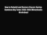 [Read Book] How to Rebuild and Restore Classic Harley-Davidson Big Twins 1936-1964 (Motorbooks