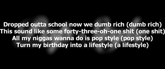 Drake feat. The Throne - Pop Style [Lyrics paroles] 2016
