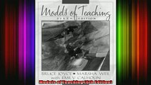 Free Full PDF Downlaod  Models of Teaching 6th Edition Full Ebook Online Free
