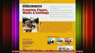 READ THE NEW BOOK   Framing Floors Walls  Ceilings For Pros By Pros  FREE BOOOK ONLINE
