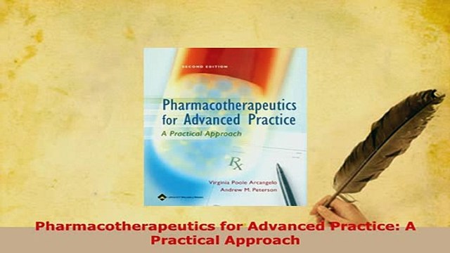 PDF Pharmacotherapeutics for Advanced Practice A Practical Approach Download Full Ebook