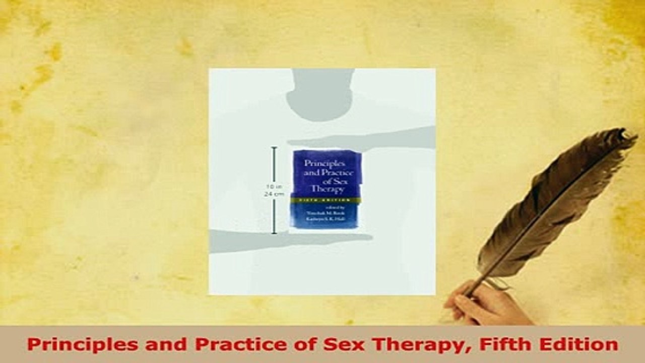 PDF  Principles and Practice of Sex Therapy Fifth Edition PDF Online