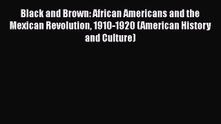 [Read book] Black and Brown: African Americans and the Mexican Revolution 1910-1920 (American