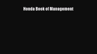 [Read Book] Honda Book of Management  EBook