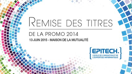 Remise des titres - Epitech promo 2014