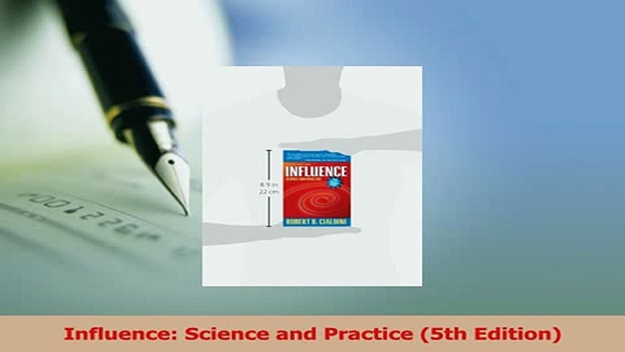 Read  Influence Science and Practice 5th Edition Ebook Free